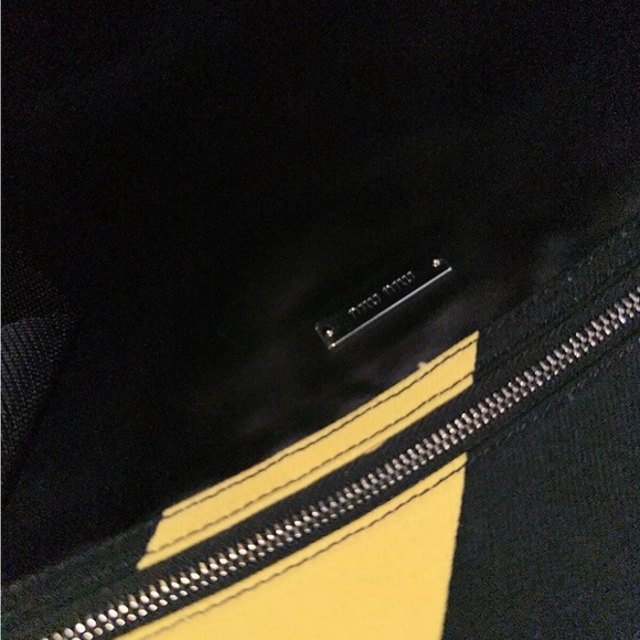 Club Miu Miu yellow stripe canvas tote - Picture 5 of 10